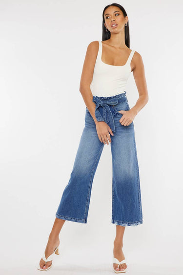 KanCan Jeans Ultra High Rise Bow tie Front KC7391M: MEDIUM Denim
